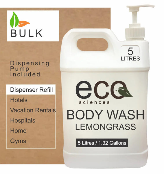 Bulk Body Wash For Dispensers ECO 1 per case Hotel Supplies Canada by Custom Amenities Inc